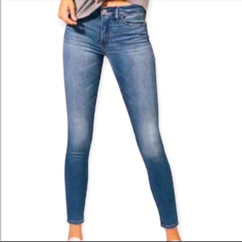 Abercrombie & Fitch Mid-rise Skinny Short Denim Jeans